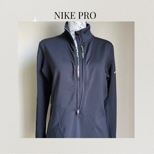 Nike Pro Track Jacket Long Sleeve BLK SZ Large